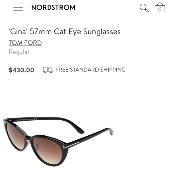 TOM FORD ‘Gina’ 57mm Cat Eye Sunglasses - Picture 7 of 7